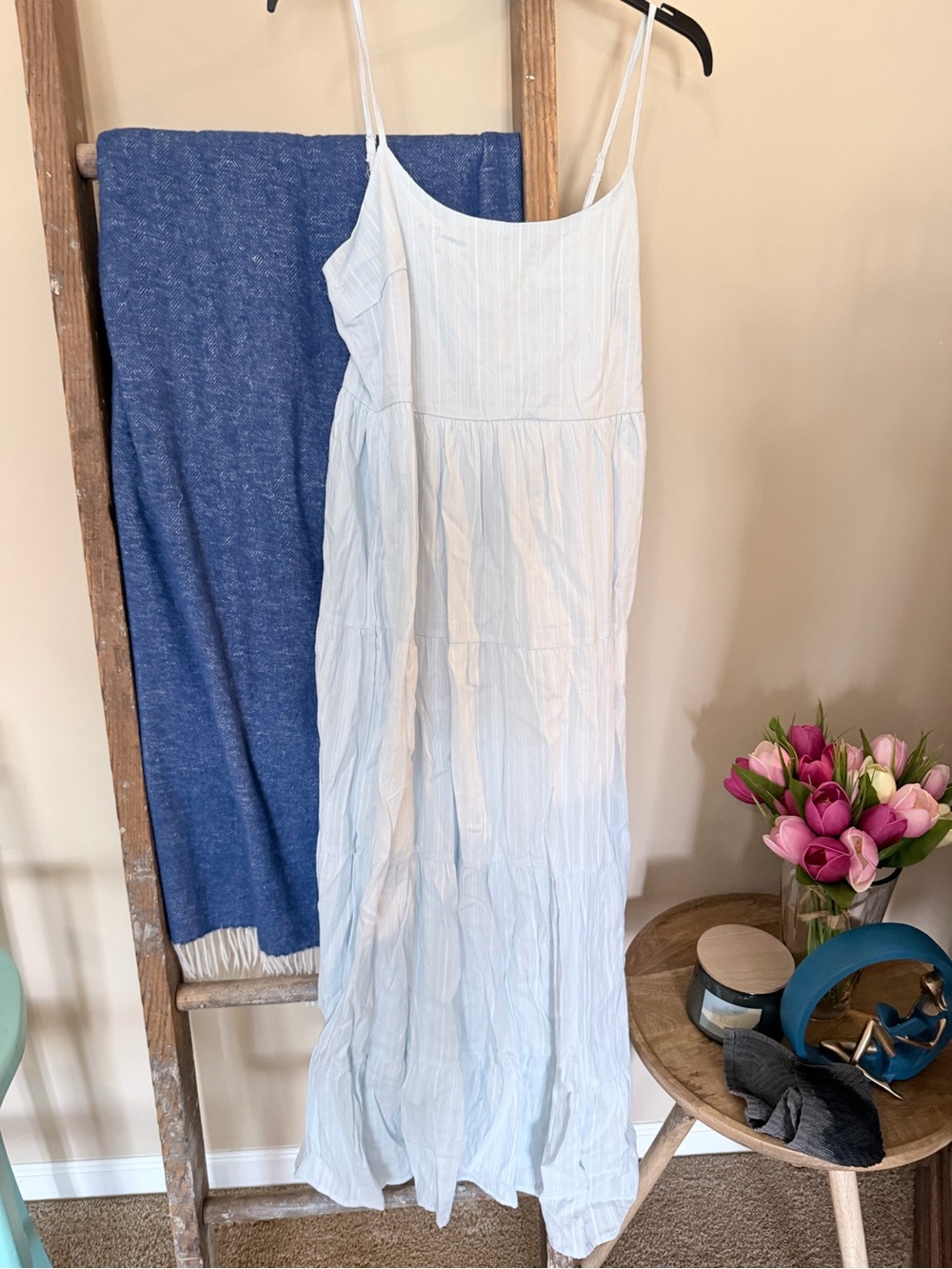 Wallflower Light Blue Spaghetti Strap Maxi Dress